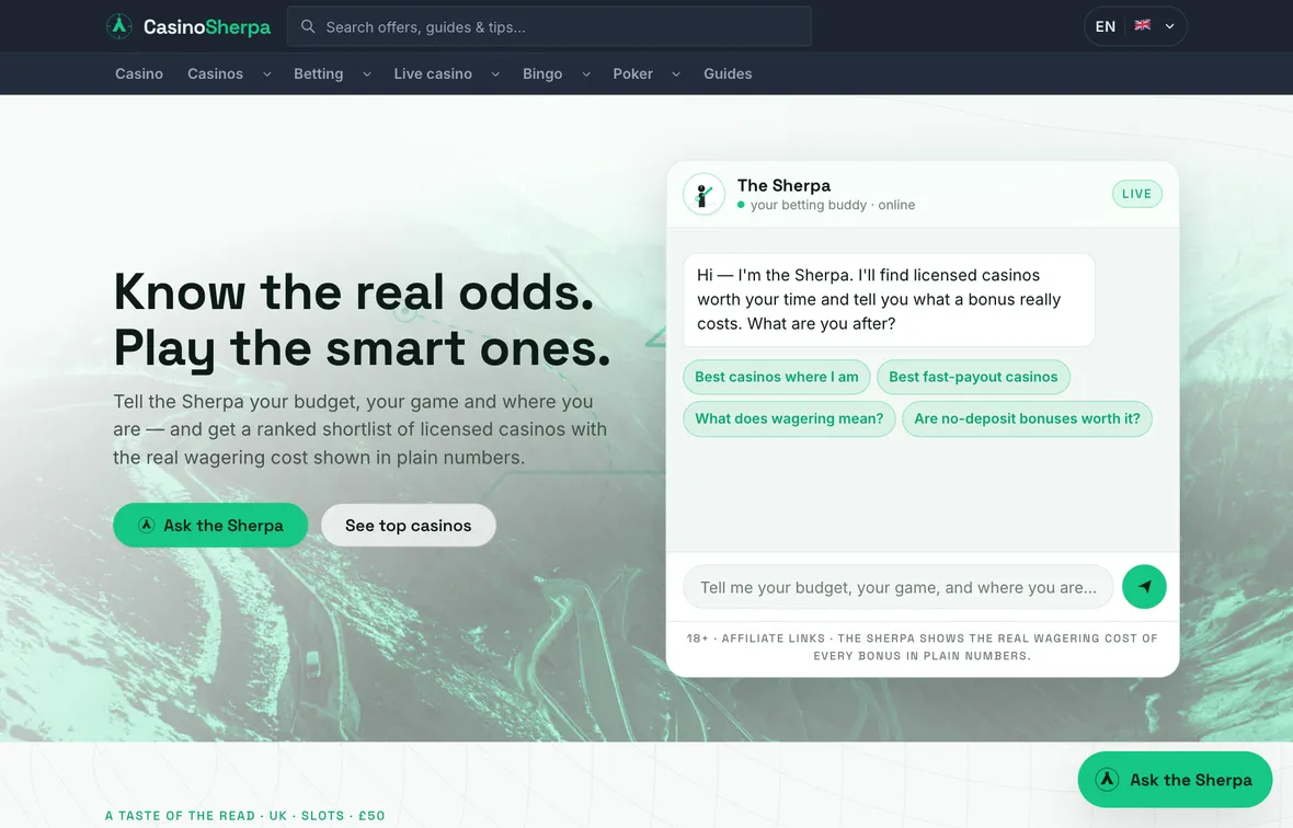 CasinoSherpa — homepage